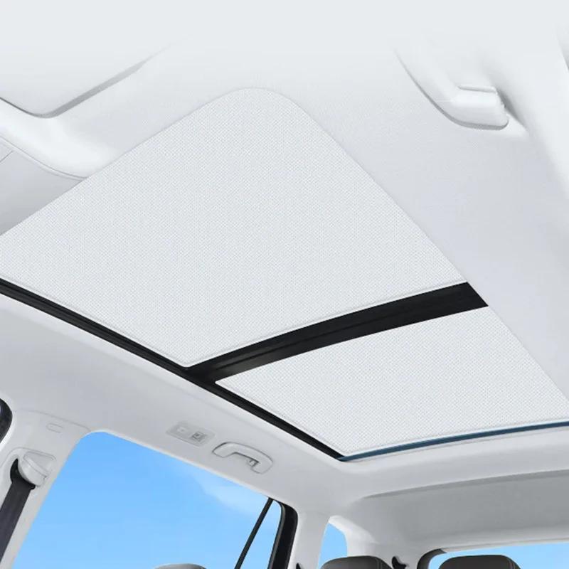 Roof Sunshade For Hongqi E-HS9 EHS9 2021-2023 2024 Car Electrostatic Adsorption Sunroof Sunshade Skylight Blind Shading Sticker