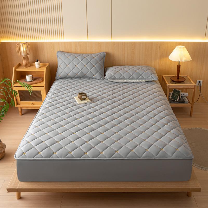 Embroidered Quilted Non-Slip Mattress Protector for Simmons - Single Thickened Sheet