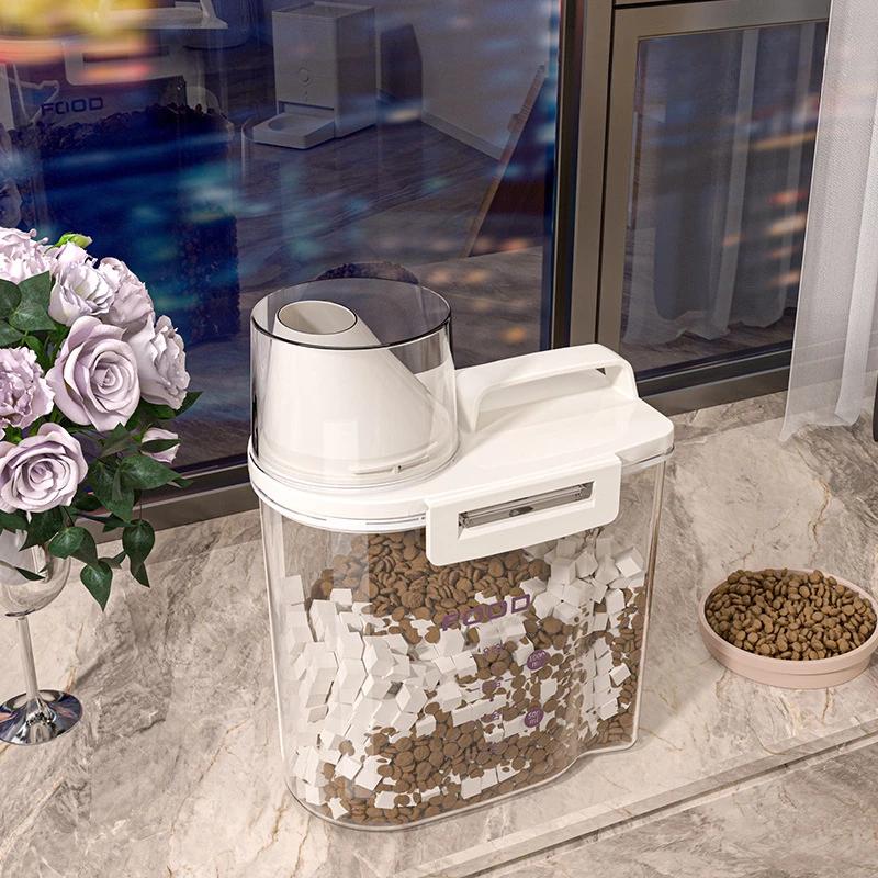 For Pet Dog Snack Storage Box Sealed Cat Food Storage Bucket Vacuum Preservation Tank For Pet Food Moisture-proof And Dehumidify