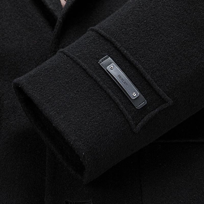 FAPAI Men's 100% Merino Wool Double-Sided Overcoat