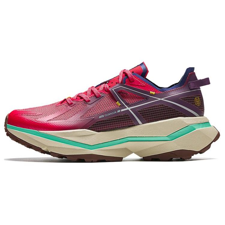 New Anta Falcon Hunting Cushioned Wear-Resistant Slip-Resistant Low-Top Outdoor Shoes Men's Red Purple 112426602A-3