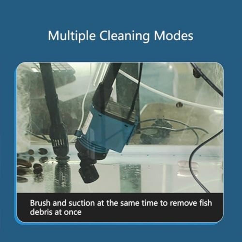 High Power Aquarium Gravel Cleaner Length-adjustable Plug and Play Vacuum Water Changer Multi-Functional Sand Cleaner
