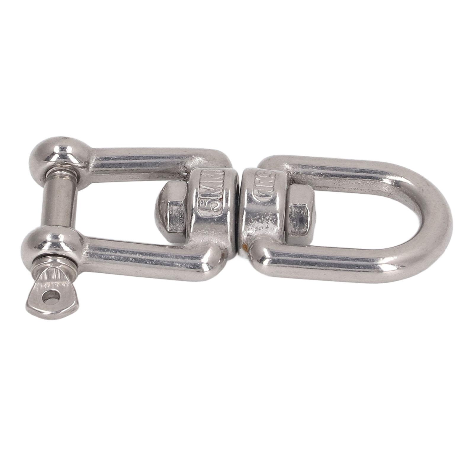 Double Jaw Shackle Professional Heavy Duty 304 Stainless Steel Rolling Shackle Device for Swing Climbing Rope