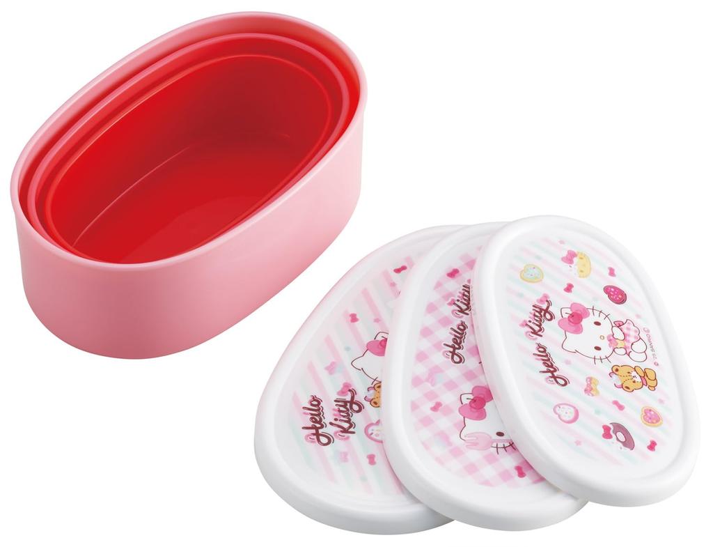 Skater Bento Lunch Sealable Storage Set of Made in Sanrio Hello Kitty Fancy Snacks Boxes, Boxes, Containers, Containers, 3, Japan, & Weets, Girls',