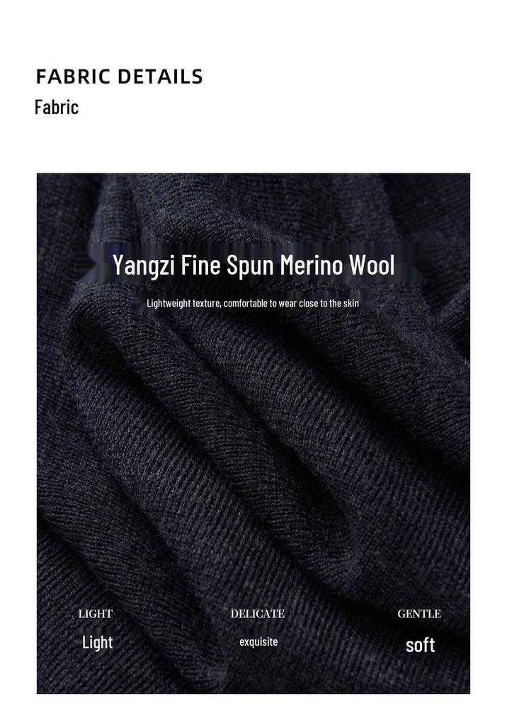 Spring 2026 Women's U-Neck Ultra-Thin Knit Base Layer Top - 100% Pure Wool Yangzi Yarn