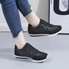 Women Casual Walking Shoes Summer Flat Lace Up Sneakers Fashion Wild Flat-bottomed Loafers Women Sneakers