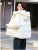 Women’s Short Hooded Windproof Thicken Warm Winter Jacket With Adjustable Hem