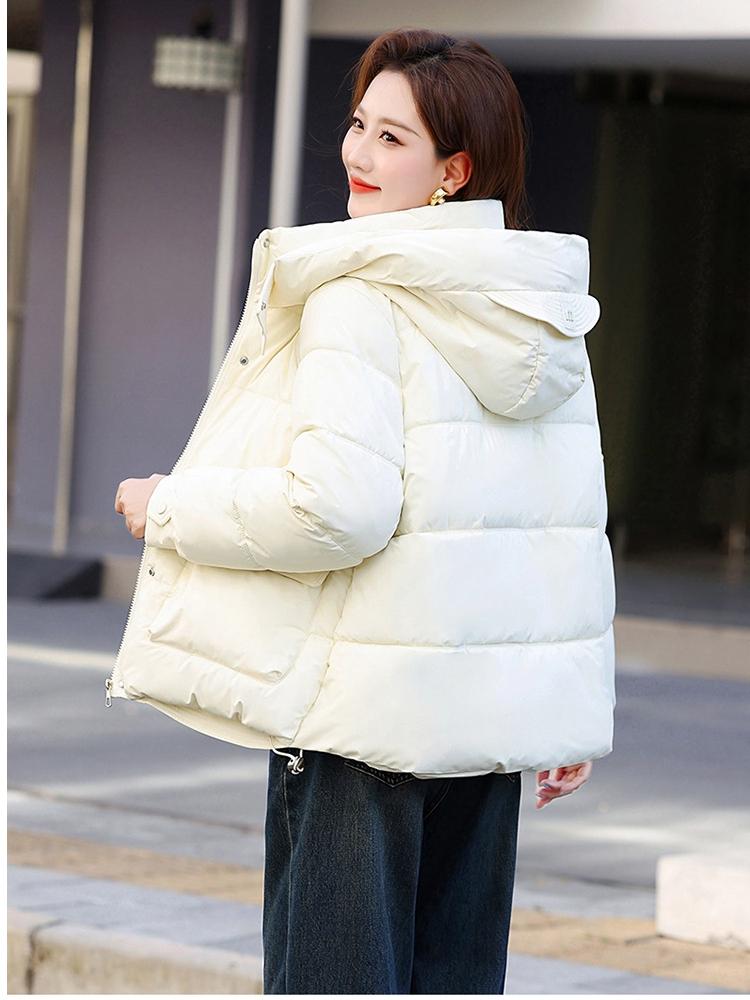 Women’s Short Hooded Windproof Thicken Warm Winter Jacket With Adjustable Hem