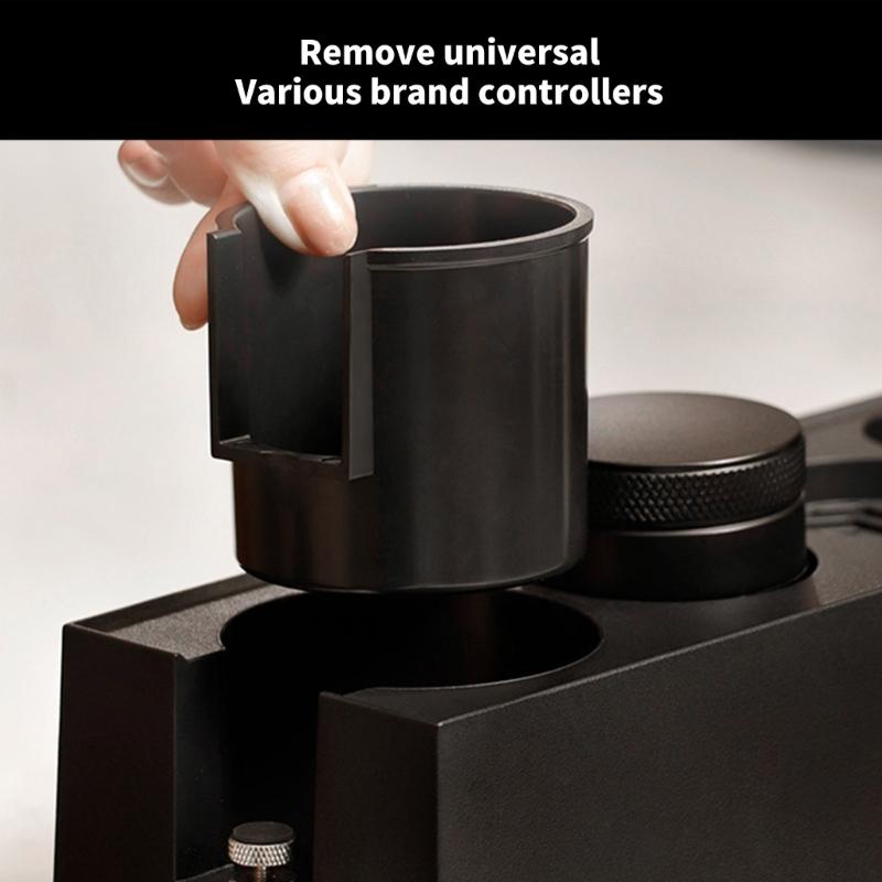 ABS Coffee Portafilter Rack Distributor Holder Convenient Espresso Tamper Mat Stand with Drawer Coffee Accessories