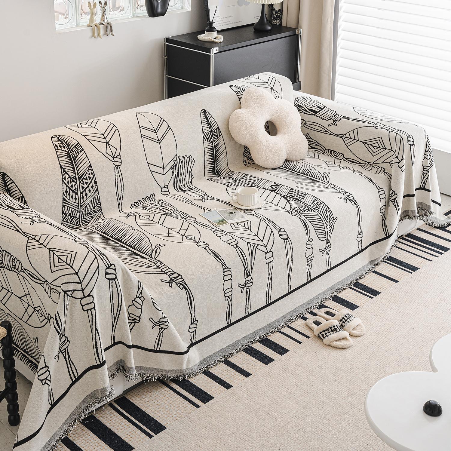 

Чехол для дивана из шенилла в стиле ретро, чехол для дивана, подушка, универсальная подушка для дивана «все включено» 180*130cm