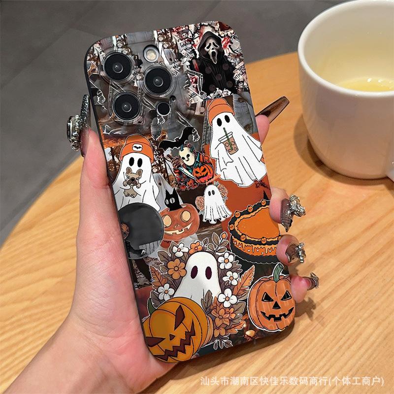 Halloween element Apple 15promax mobile phone case iphone14 is suitable for 12/13mini new 16Pro soft