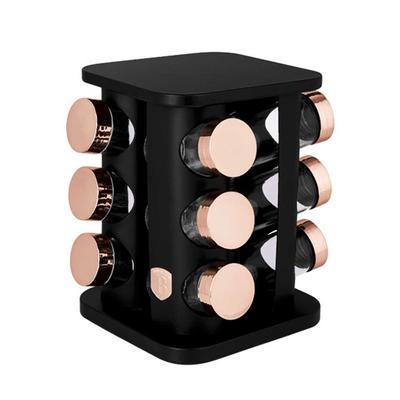 Rotating Spice Rack 12 Containers BERLINGER HAUS BH-8559 BLACK ROSE