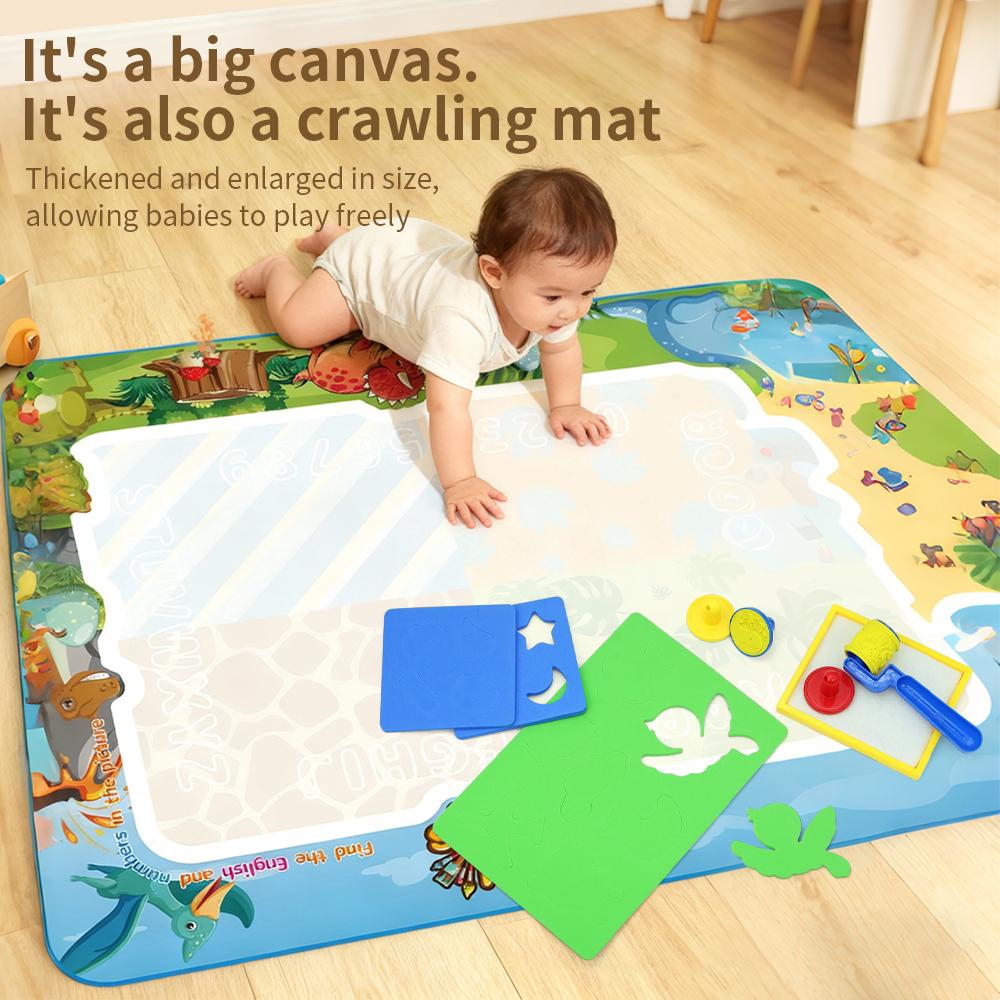 Alfombrilla Mágica para Dibujar con Agua Extra Grande Set de Juguetes para Garabatear con Agua Pizarra Juguetes Educativos para Niños Regalo para Niños Múltiples Tamaños