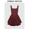 UR Women's Urban Retro Plaid Bow Dress