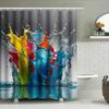 Bright Splash Shower Curtain Set Waterproof Fabric Bathroom Decor In Multiple Colors! Perfect For A Modern Bath Or Kids Room. Fr