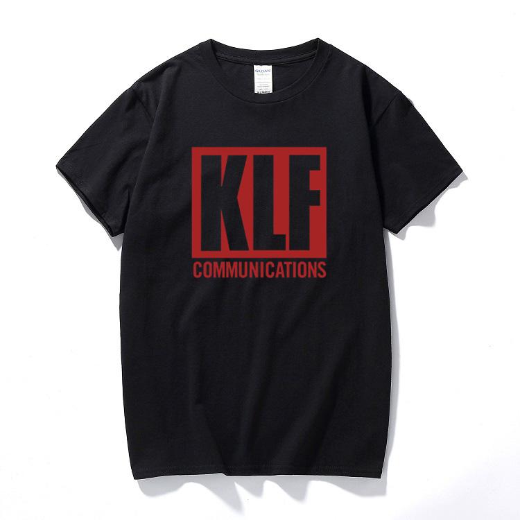 The Klf Communications Letter Printed Unisexs Unisex T Shirt Tshirt 2024 New Short Sleeve O Neck Cotton Tshirt Tee Camisetas Hombre