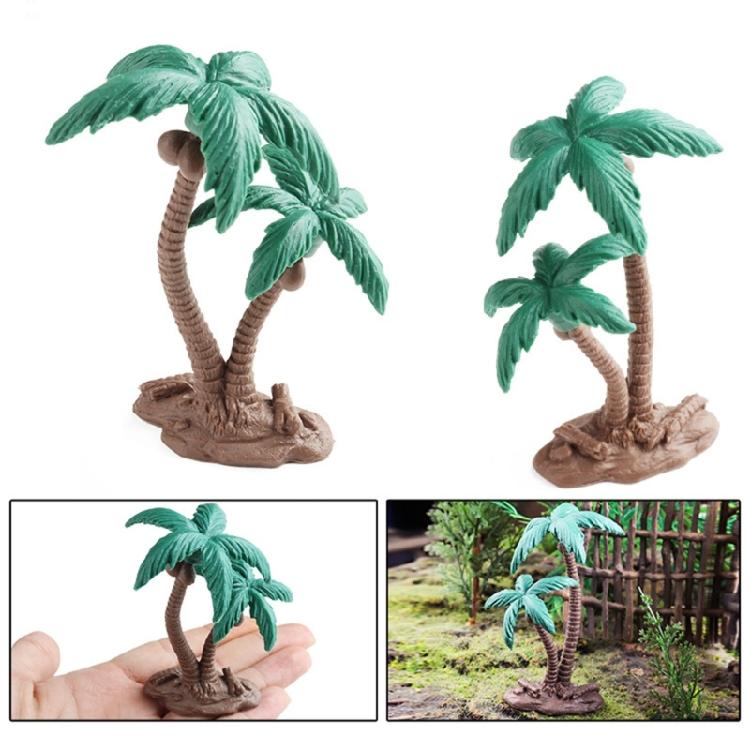 Delicate Mini Coconuts Tree Model Tree Figurines for DIY Project Landscape Fairy