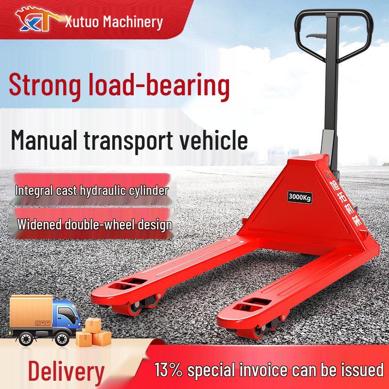 Hydraulic Manual Forklift Pallet Jack: Hand-Pulled Cart for 2 To 5 Tons Loading and Unloading