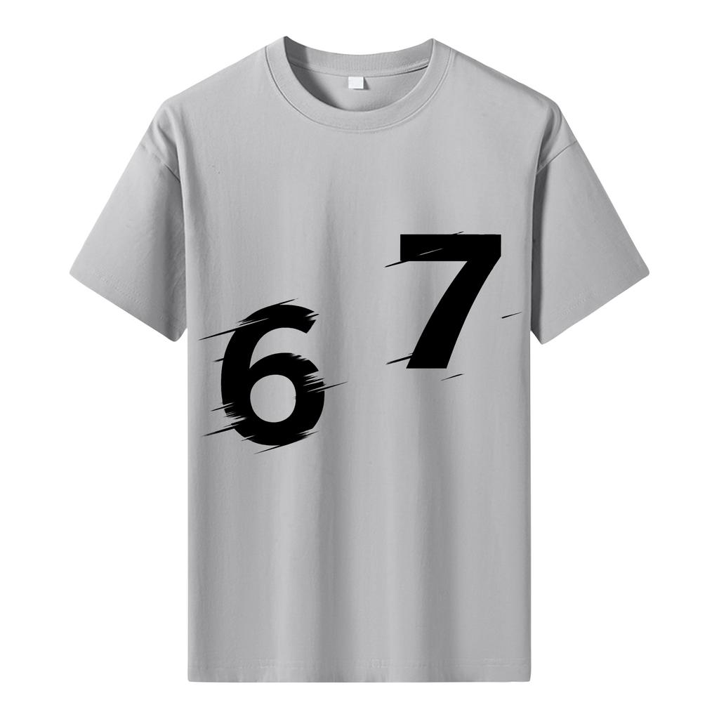 Pánské tištěné tričko s krátkým rukávem Pánský volný ležérní top s krátkým rukávem