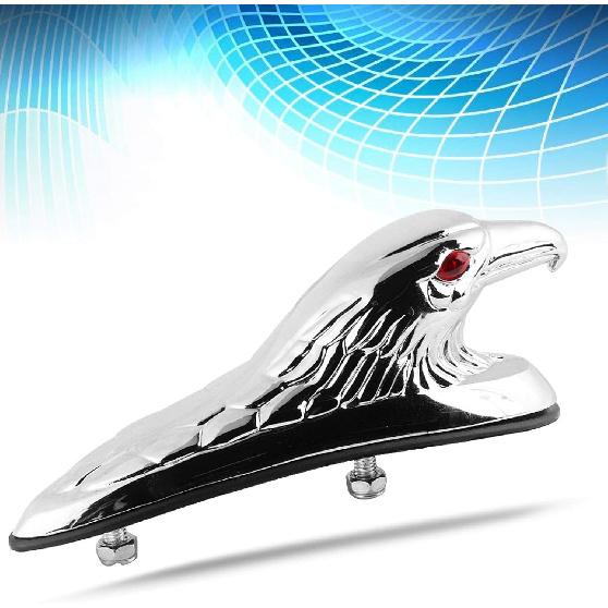 Acouto Hood Ornament, Front Eagle Head Motorcycle Front Bonnet Eagle Head Universal Motorcycle Front Mudguard Decor Ornament Eagle Head Statue