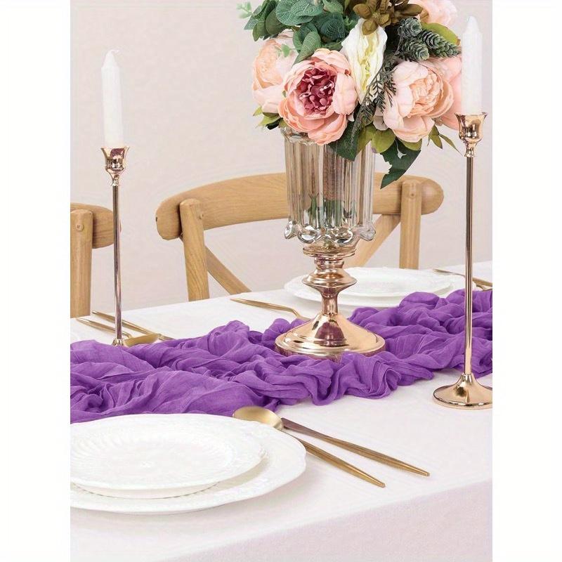 1 szt. Boho Styl Bali Muślin i Gaza Niebieski Bieżnik na Stół na Wesele lub Dekorację o Tematyce Wiejskiej