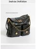 New 2024 Hobo Hippie Cowhide Messenger Bag with Retro Hardware - Underarm Shoulder Style