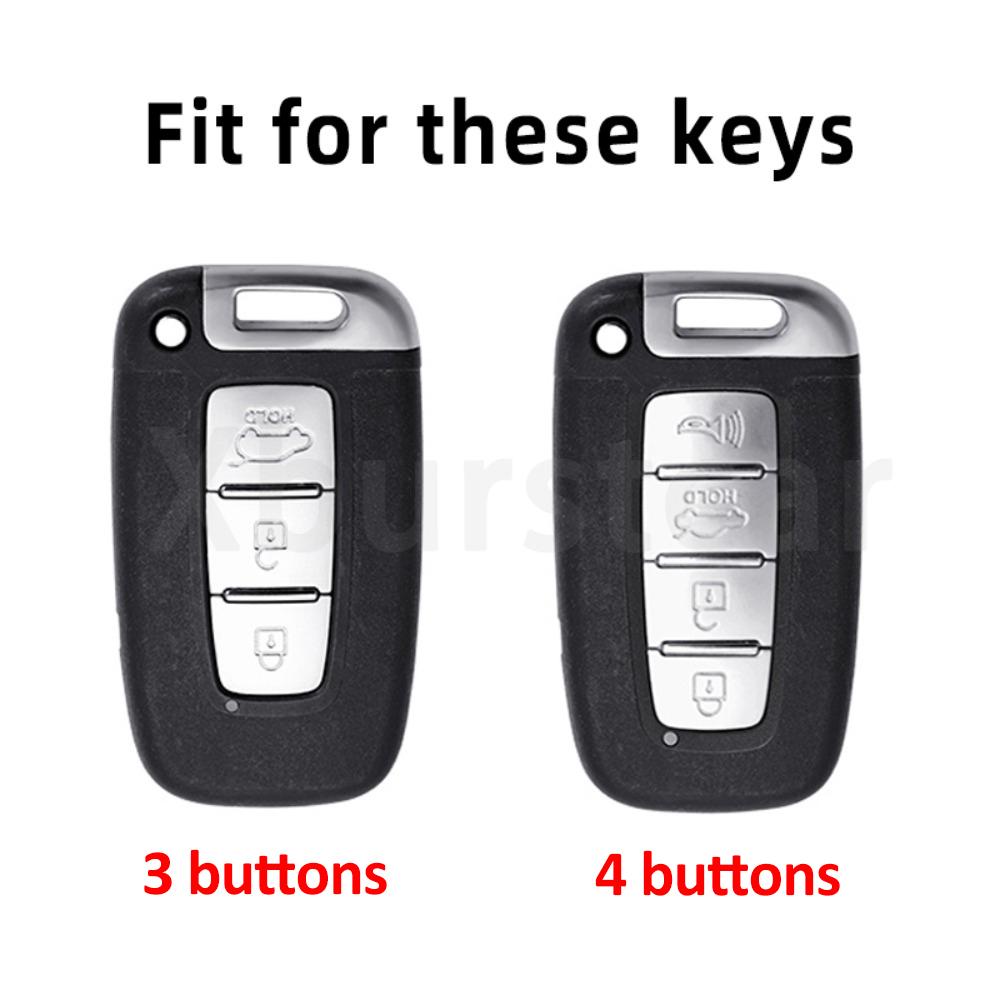 3/4Button Tpu Keyless Car Smart Key Case Auto Shell Fob Cover For Kia K2 K5 Forte Sportage For Hyundai Genesis Coupe Sonata Ix35
