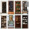 77/90cm Self-Adhesive PVC Door Stickers Removable Wall Sticker Scenery Wallpaper Bookshelf Murals for Doors Modern Home Decor