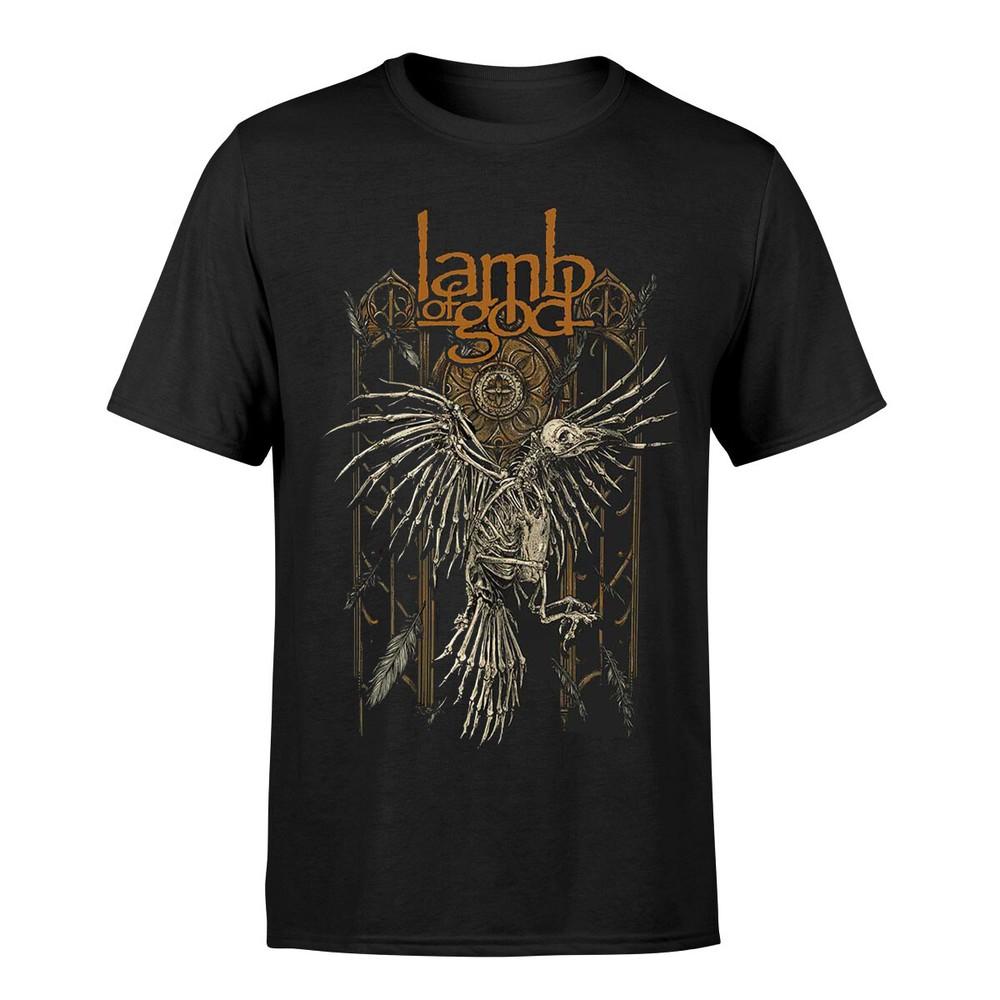 

Lamb Of God T-Shirt Crow Band New Black Official 3XL
