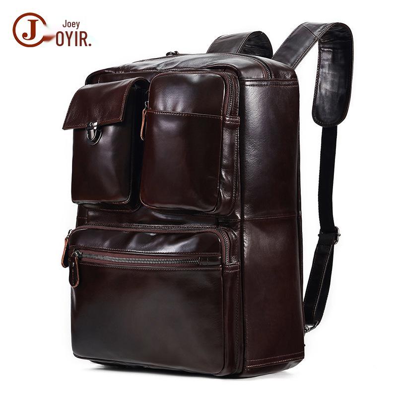 

Мужской винтажный многофункциональный рюкзак из натуральной кожи, сумка через плечо, наплечная сумка, сумочка, портфель