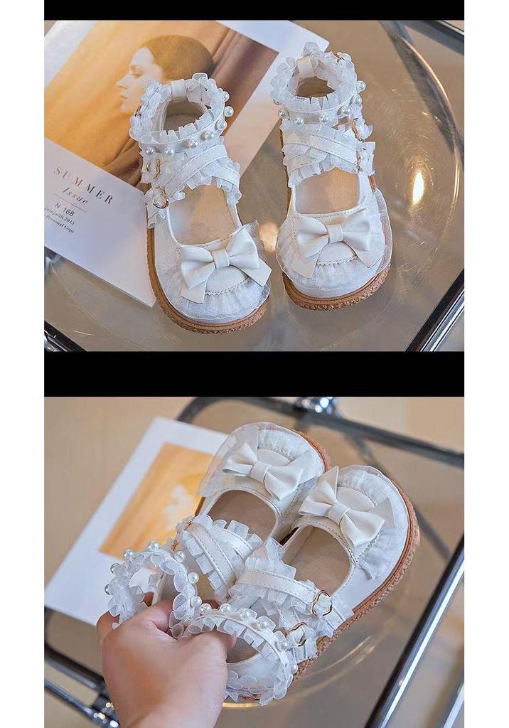 2026 Spring/Autumn Toddler Girls' Lolita Princess Leather Flats