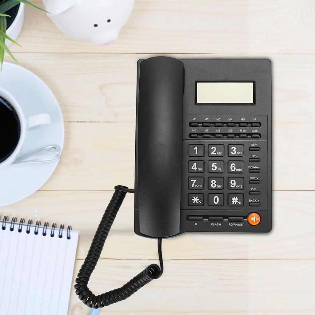 Business Office Home Use Landline Fixed Telephone Desk Phone with Caller Identification