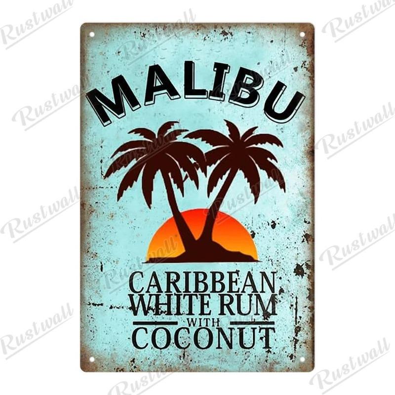 Vintage Beer Metal Sign, New Year Pub Decor Plaque