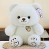 Plush Toy Bear Cute Stuffed Kids Sleep Comfort Chest Badge Ideal Gift Birthday