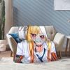 Kitagawa Marin My Dress-Up Darling Blankets Anime Flannel Funny Breathable Throw Blankets Bedding Lounge Spring/Autumn Office