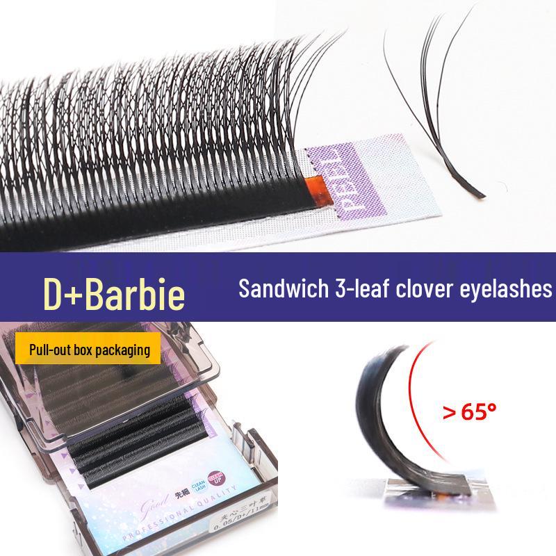 

D+ Barbie 3D Soft Volume Cross Clover False Lashes 8mm