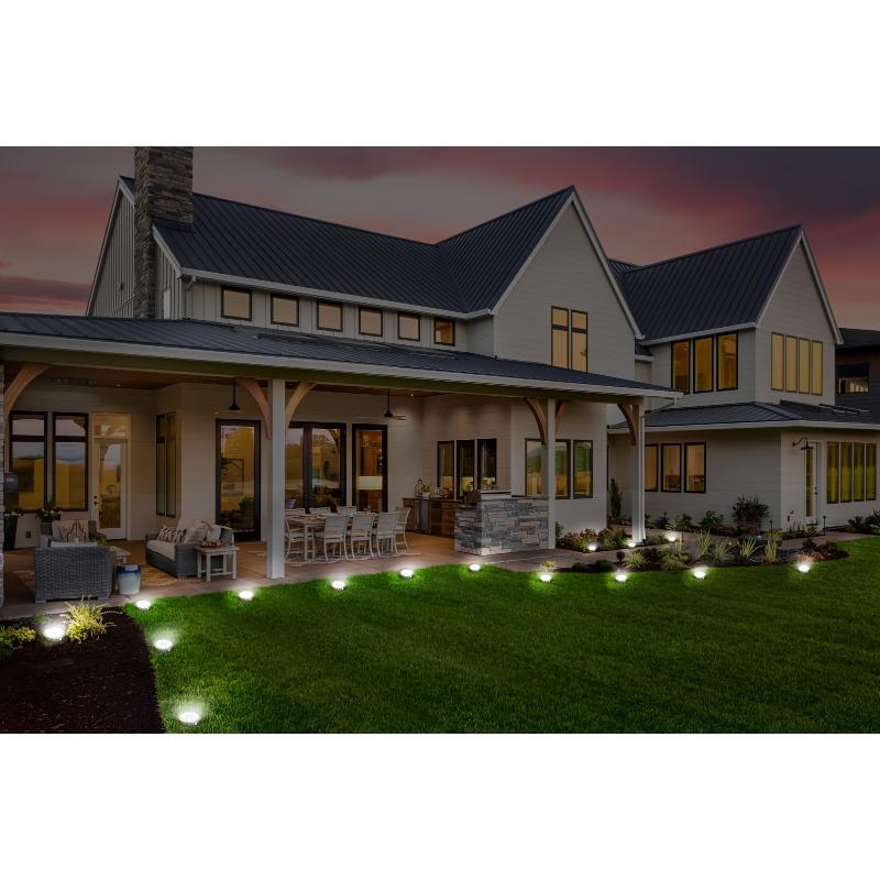 5PCS 8LED Super Bright Solar Buried Light, Outdoor IP44 Waterproof, Automatic Closing and Opening, Warm Light, White Light