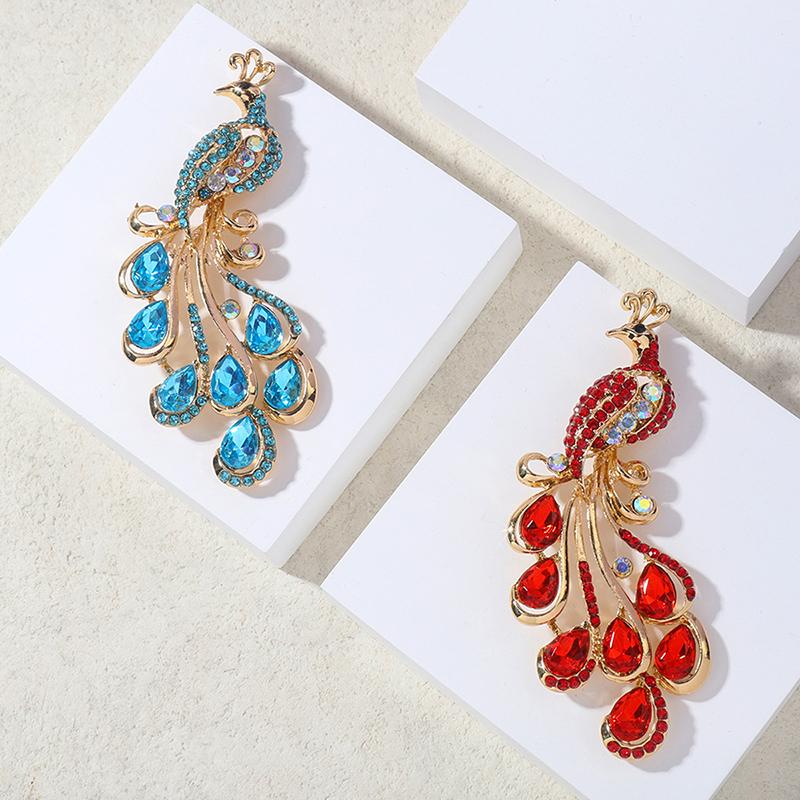 Mode Strass Pauw Broches Voor Dames Kleding Jas Sieraden Feest Accessoires Cadeaus