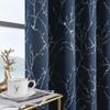 2 Blackout Curtains Grommet Thermal Insulated Room Darkening With Tree Printed Pack Of For Home Bedroom Sleeping Spaces