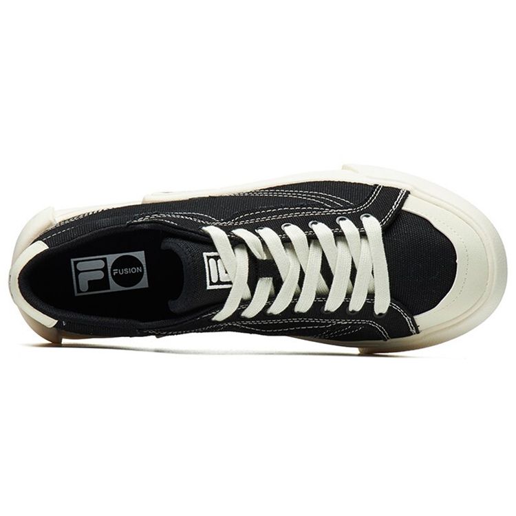 FILA Fusion Canvas Fashion Comfortable Low-Top Skate Shoes Men sneaker Black T12M125107FBK