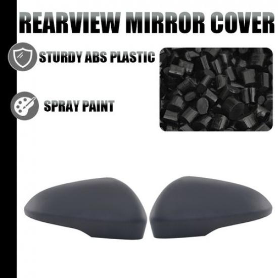 2pcs Primed Driver & Passenger Side Mirror Cover Cap For 2013-2021 Ford Fusion