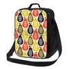 Orla Kiely Sac à Lunch Portable Motif Feuilles Colorées Réutilisable Isotherme Fourre-tout Bento avec Sangle Réglable pour Travail Pique-nique Voyage