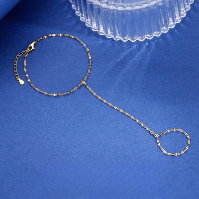 Chain Bracelet Ring Integrated Chain Women's Fashion Simple Personality Niche Jewelry Women