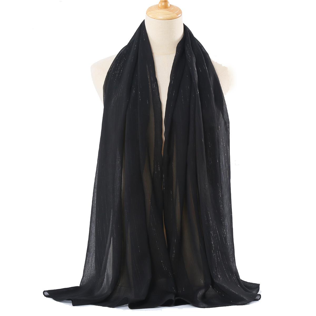 

Новый шифоновый серебристый шелковый шарф, этнический шарф Хуэй, ближневосточный африканский платок, малазийский шарф 70*175CM