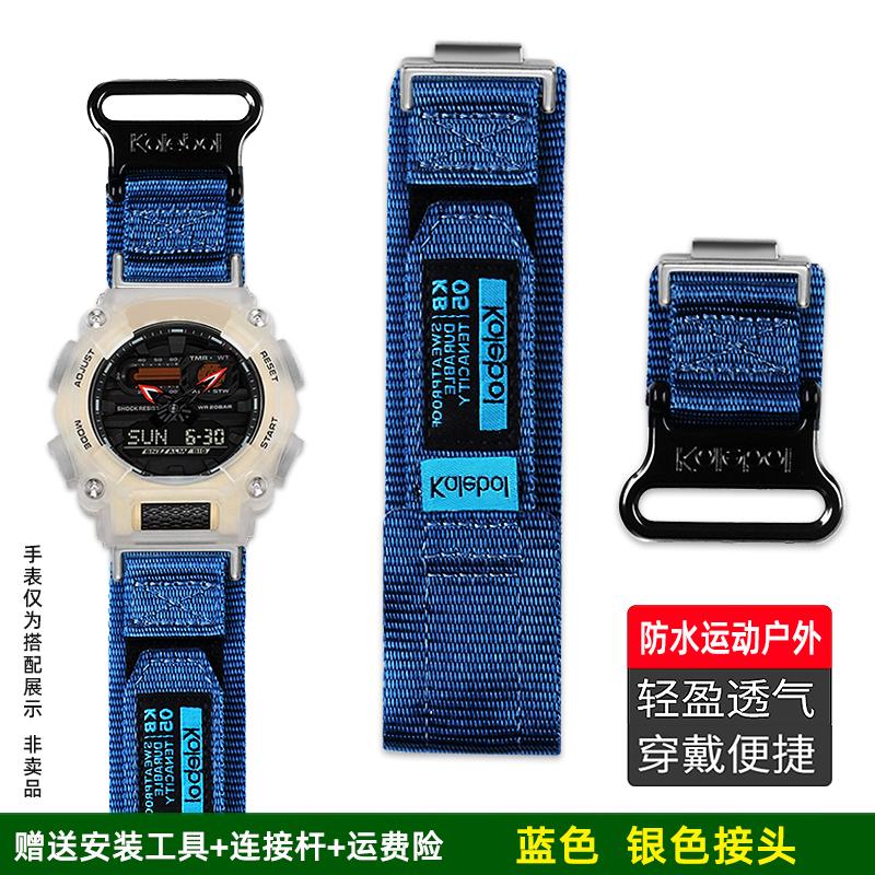 For Casio G-SHOCK Sport Watch GA-900 GA700/750 GA110GB/100/120 Black Gold Black Warrior Modified Nylon Canvas Strap Accessories