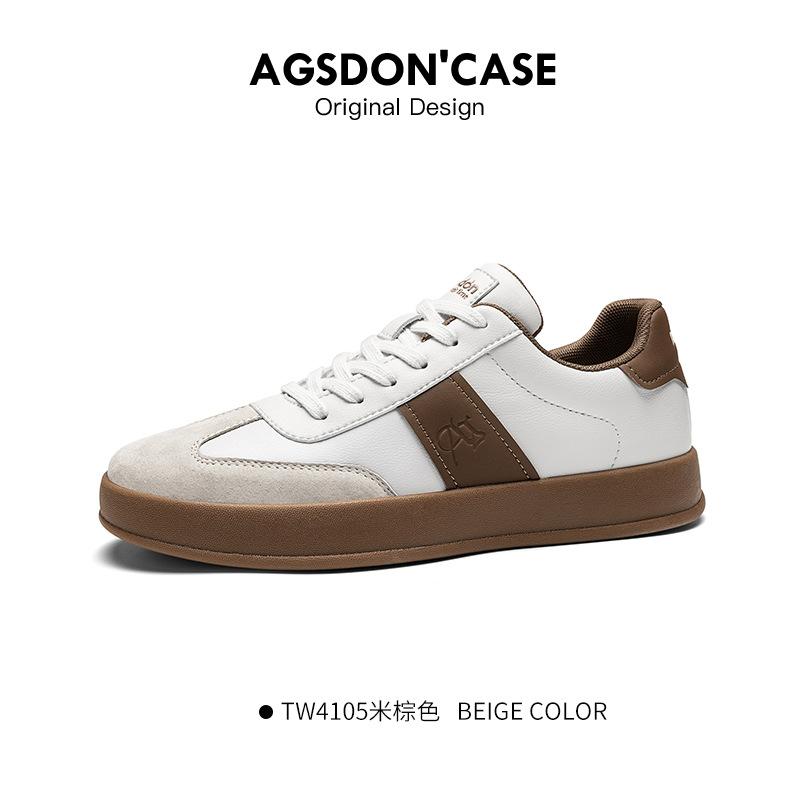 

Spring men s shoes leather platform training shoes 2025 new summer breathable ice silk retro sports and leisure board shoes tide 44