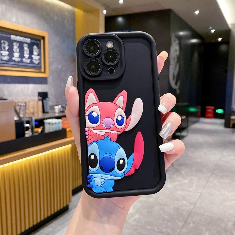 Fun Big-eyed Monster for iPhone15 Mobile Phone Case Apple 13promax Creative Cartoon Fine Hole Soft