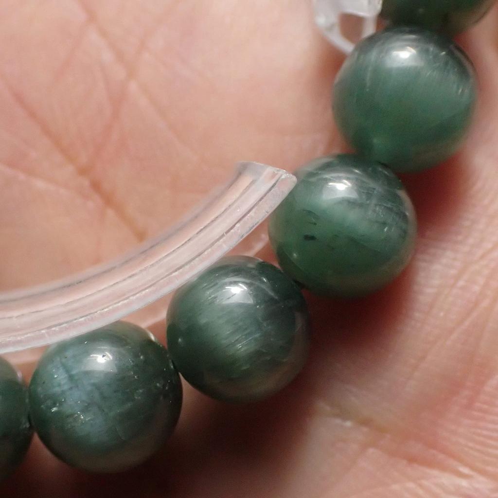 Натуральный Глаз Зеленый Апатит Камень Силы Браслет [Камень Счастья] Высококачественный Кошачий (Апатит)