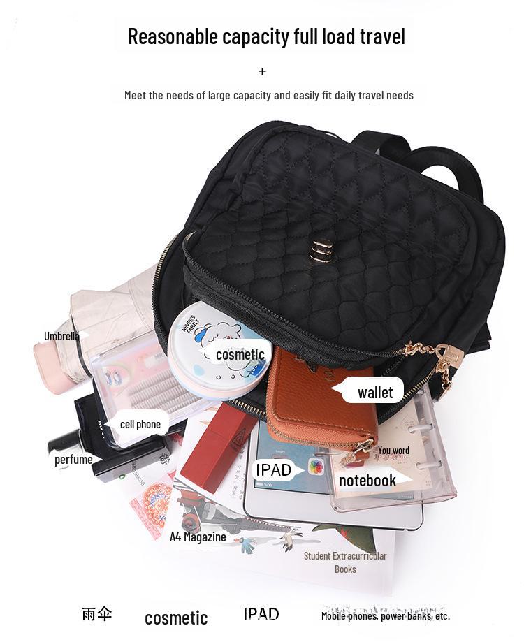 Rucsac de călătorie pentru femei, de înaltă calitate, brodat, din pânză Oxford tip cangur