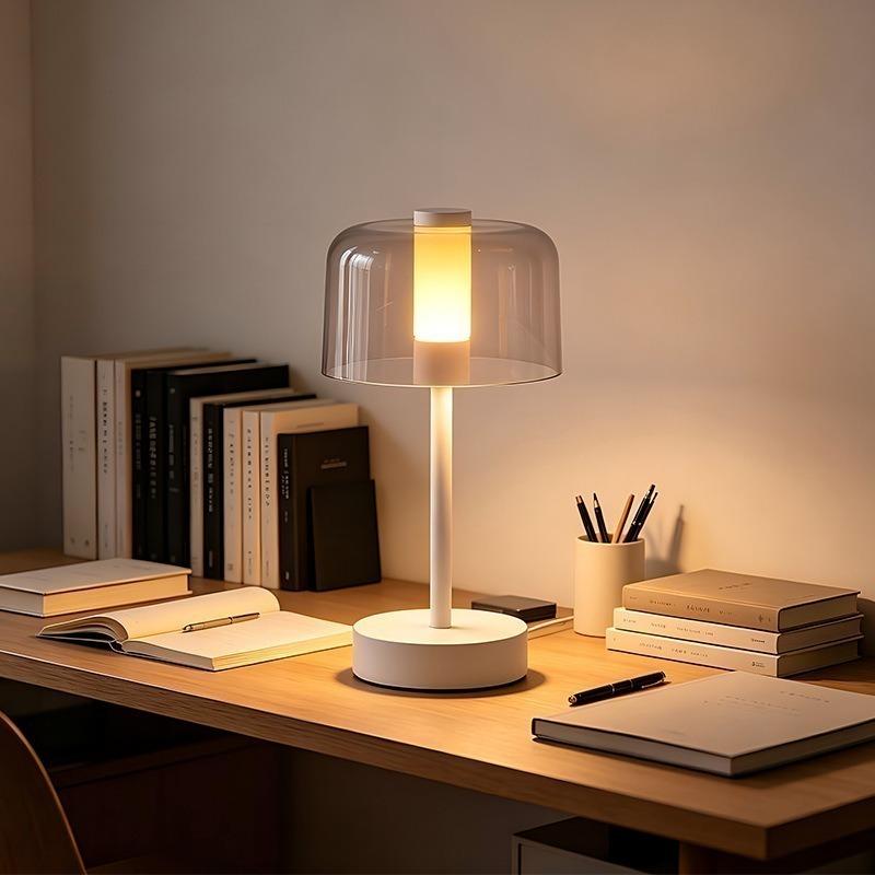 Cordless Retro Table Lamp Dimmable Touch Sensor LED Reading Lamp Wireless Lighting USB Rechargeable Metal Night Light